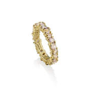 Todd Reed ring in 18k yellow gold, and fancy cut pink diamonds (~2.25)